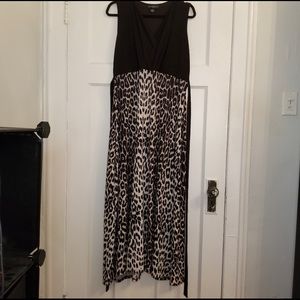 Black Leopard Maxi Dress